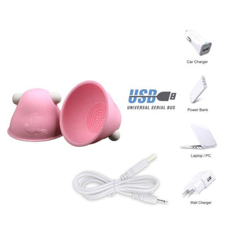 Displaying an image of Breast-Enlarging 10-Modes Nipple Sucker crafted from premium silicone for comfort.