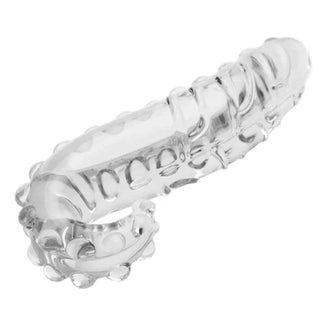 Experience the pleasure of a Tentacle Glass Dildo, 6.69 in length and 1.38 in diameter, transparent in color for ultimate satisfaction.