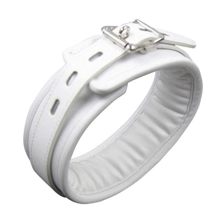 White Submissive Collar And Leash