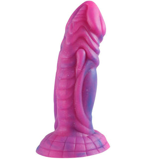 Feast your eyes on an image of Liquid Silicone 8.3 Inch Monster Dildo Cock, featuring distinct layers of veins and ridges for added pleasure.