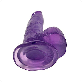 Featuring an image of Get Ready to Masturbate 8 Inch Purple Dildo, providing a filling 2-inch thickness and a length of 6.3 inches for a satisfying massage.