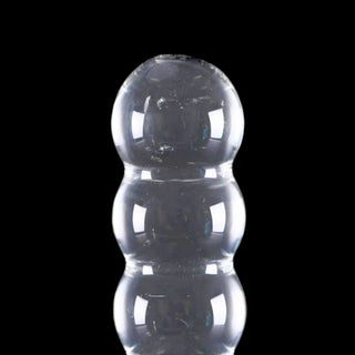 This is a visual of Large Beaded Glass Wand 10 Inch, ideal for stimulating the P-spot or G-spot with every thrust.
