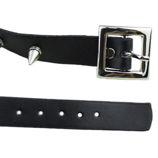 Pictured here is an image of Vintage Leather Studded Collar, a versatile accessory for both intimate play and public outings.