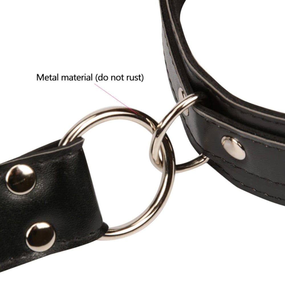 Total Domination Leather cuffs offering comfort and control during intimate play.