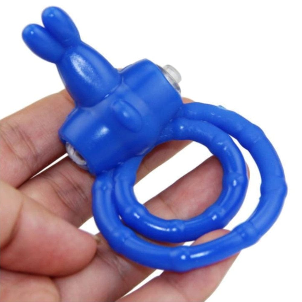 Vibrating Cock and Ball Ring | Erection-Enhancing Blue Bunny Cock Ring