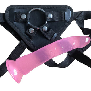 Pictured here is an image of Sexy Pegging Pink Strap On Dildo - Perfect for girl to girl action, offering full control and endless pleasure.