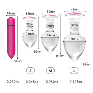 This is an image of Jeweled Glass Anal Training Set of 4, perfect for beginners and experts alike, offering a blend of satisfaction, safety, and elegance.