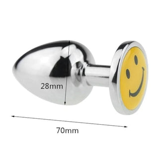 Smiley Stainless Steel Butt Plug 2.76 Inches Long