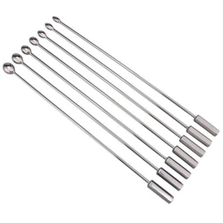 Metal Urethral Play Penis Wand (Non-Vibrating) specifications: Stainless Steel material, silver color, and 8.94 inches in length.