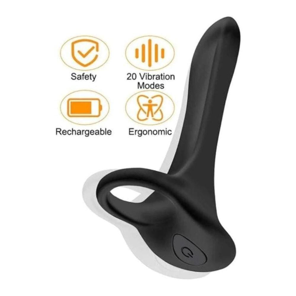 Extending Vibrating Cock Ring Silicone