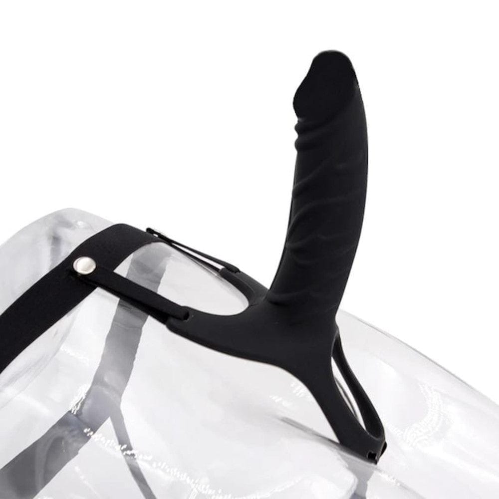 Colored 6 Inch Hollow Dildo With Strap On Harness