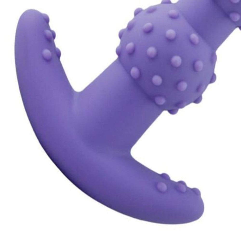 Beaded and Dotted Vibrating Butt Plug 5.71 Inches Long
