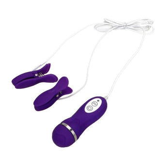 This is an image of Foreplay Ally Vibrating Clamps in pink color with silicone cushioning for comfort and pleasure.