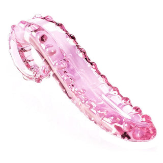Image of Pink Octopus Glass Dildo Tentacle Spiked Wand with unconventional curvature for extraordinary pleasures.
