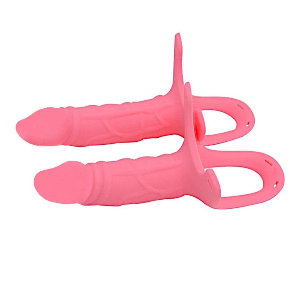 Colored 6 Inch Hollow Dildo With Strap On Harness