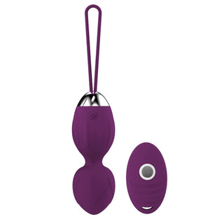 Pictured here is an image of Vagina Tightening Remote Control Kegel Balls Level 2 Vibrator measuring 3.97 inches in length and 1.37 inches in width.
