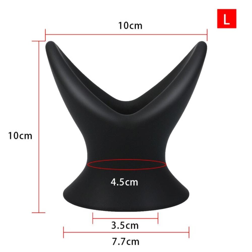 V-Shaped Silicone Hollow Butt Plug 2.76 to 3.94 Inches Long