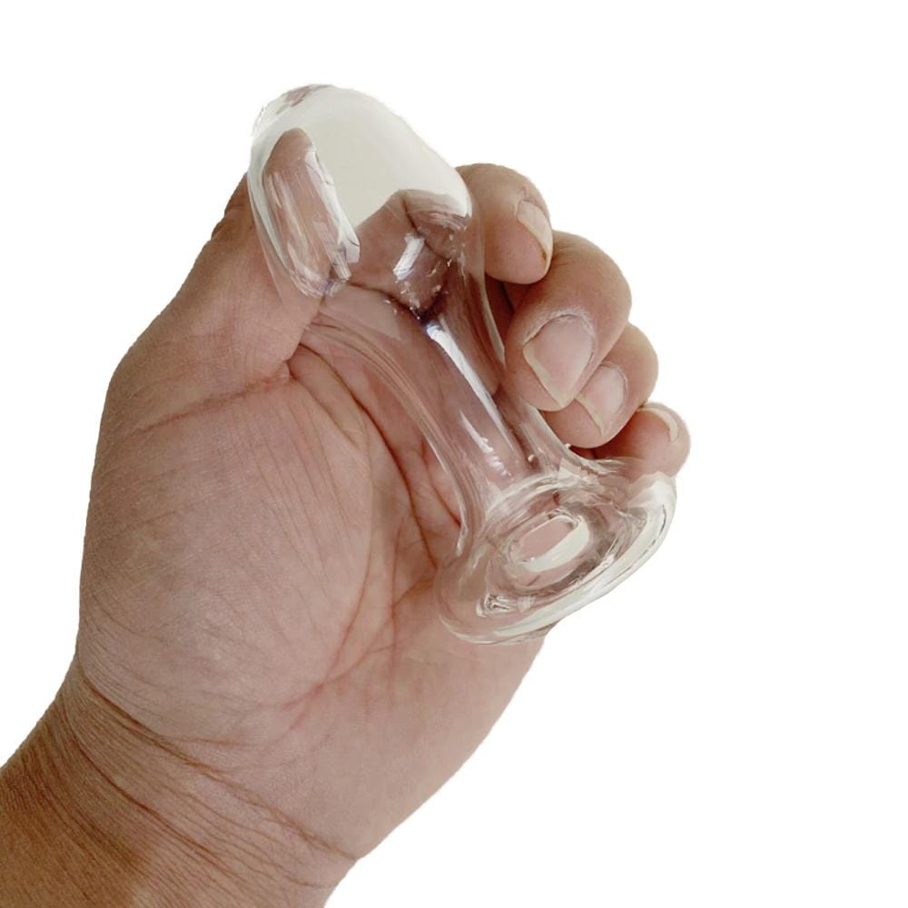 A visual representation of the semi-tapered glass anal plug, ready to ignite the spark of pleasure.