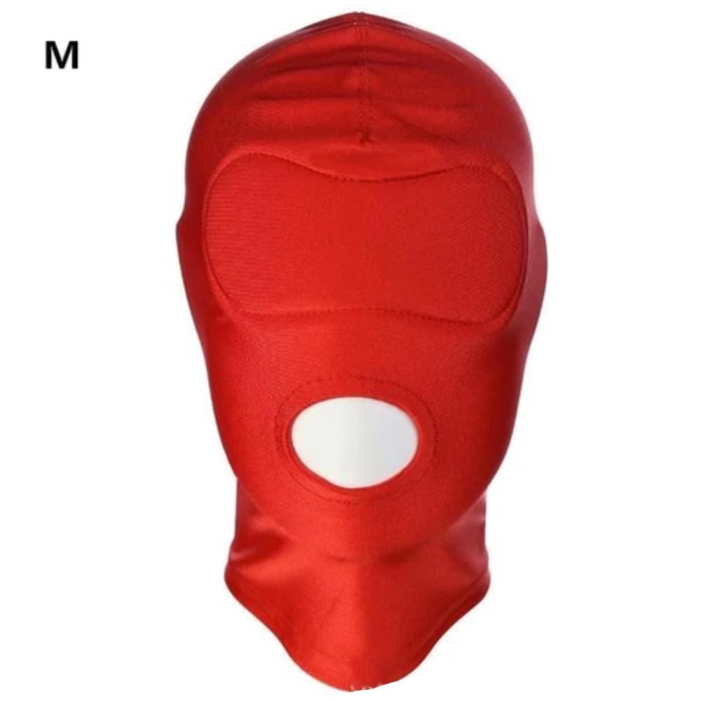 Cleaning and storing made easy - Stretchable Red Spandex Mask crafted with care.