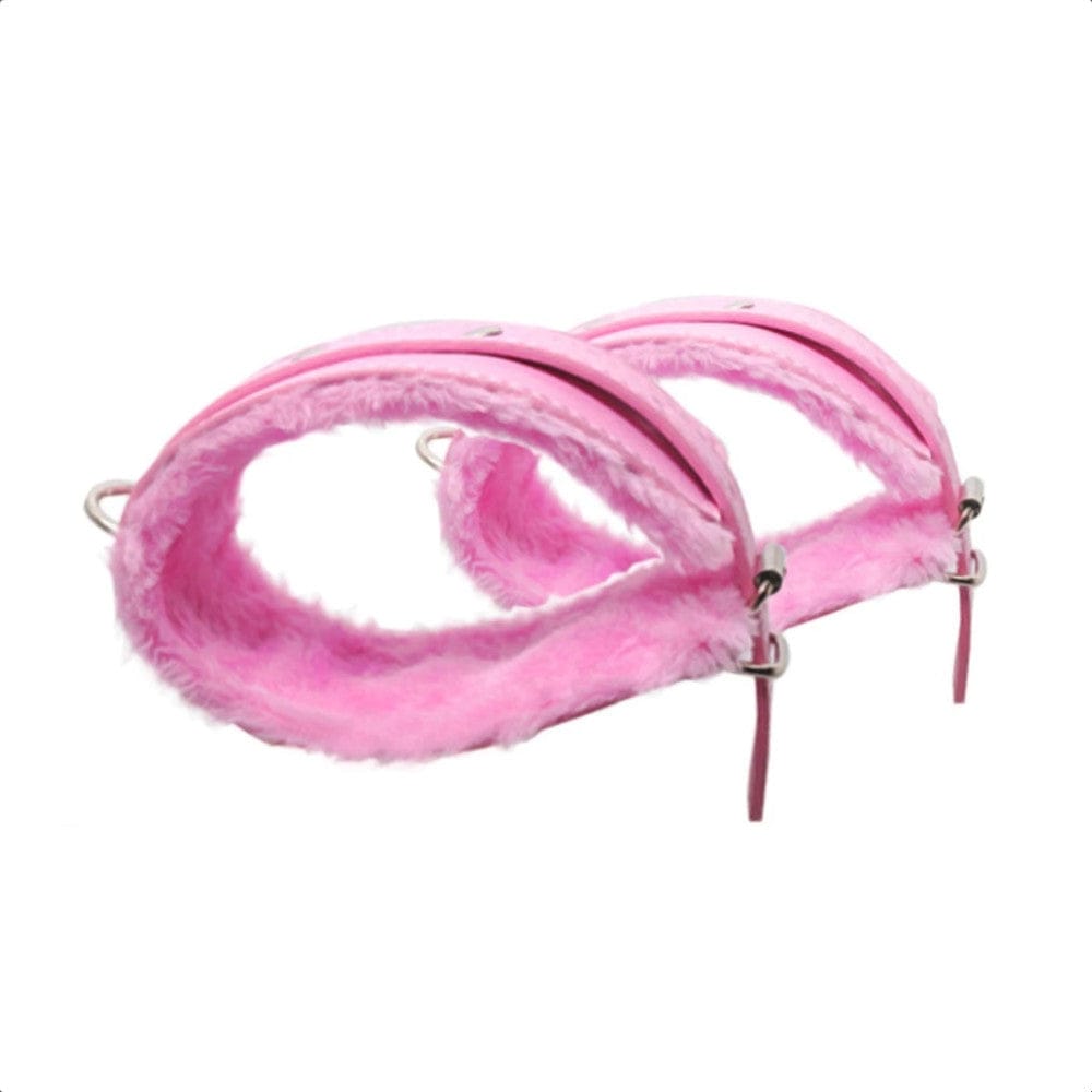 This is an image of the Sugar and Spice Pink Leather Body Bondage Set in pink color, offering a blend of comfort, durability, and luxury for enhanced play experiences.