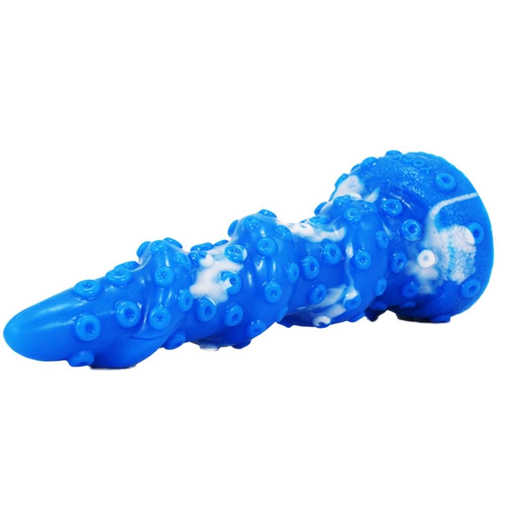 Observe an image of a medical-grade silicone tentacle dildo designed for comfort.