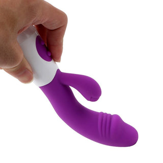 Take a look at an image of G Spot Dildo Rabbit Vibrator Clit Stimulator - Easy to clean with non-porous silicone texture, keeping bacterial growth at bay.