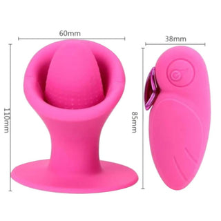 This is an image of the remote-controlled pulsating patterns of Oral Stimulation Remote Tongue Nipple Toys Clit Vibrator for customizable sensations