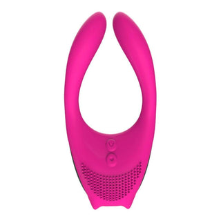 Pictured here is an image of Wireless 12-Modes Vibrating Clit Ring in pink color made of silicone.