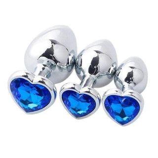 Heart-Shaped Crystal Jeweled Plug Set