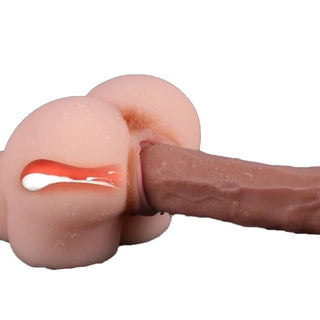 Feast your eyes on an image of Lifelike King Sized 9 Inch Realistic Skin Dildo, made of medical-grade silicone that warms up when massaged on the skin.