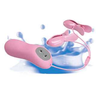 Pink Vibrating Electro Nipple Clamps Set