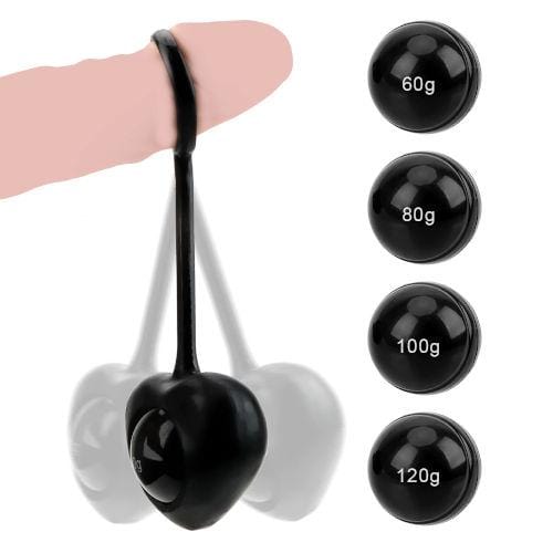 Check out an image of Heart-Shaped Penis Weight Hanging Toy Set with impeccable design for enhanced sensations.