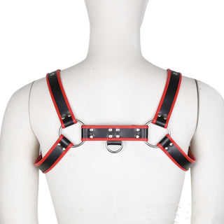 Faux leather chest strap measuring 5.31 inches for a comfortable fit.