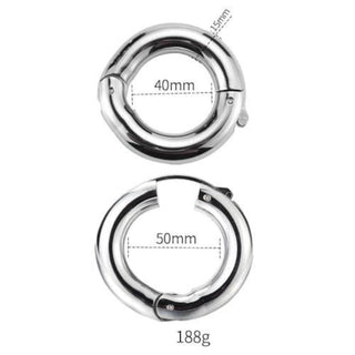 Adjustable Rounded Metal Cock Ring