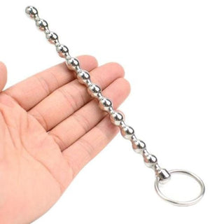 Teardrop-shaped beads on the stainless steel Penis Plug offer unique pleasure and safety.