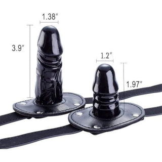 Featuring an image of Bondage Restraint Face Dildo - versatile toy suitable for men and women for added excitement.