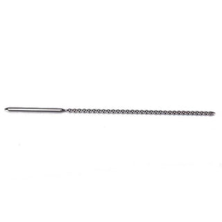 Featuring an image of Ribbed Urethral Masturbation Penis Wand showcasing its quality stainless steel construction.