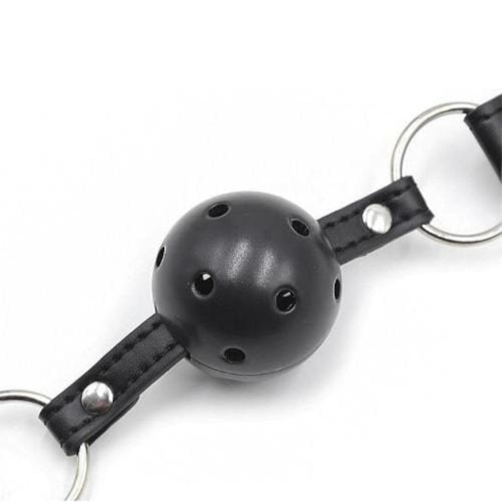 Ball Gag Clamp set for BDSM play, complete with sturdy clamps and choker.