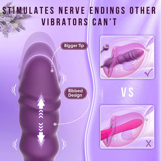 Featuring an image of Portable Anal Thrusting Vibe Dildo made from high-quality silicone for safety and comfort.