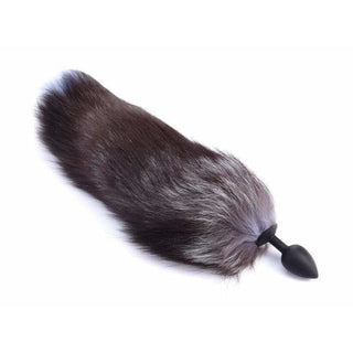 Gray Fox Tail Butt Plug 16 Inches Long