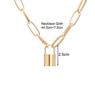 Fashionable Padlock Necklace