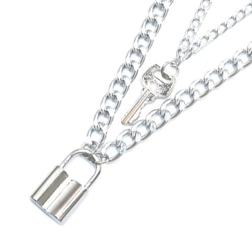 Elegant Lock and Key Necklace