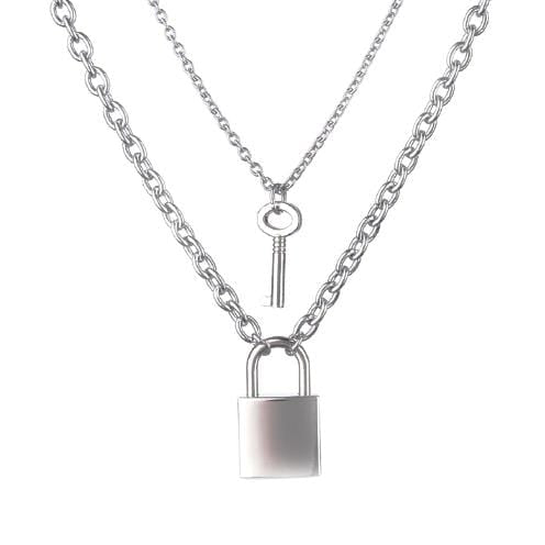 Elegant Lock and Key Necklace