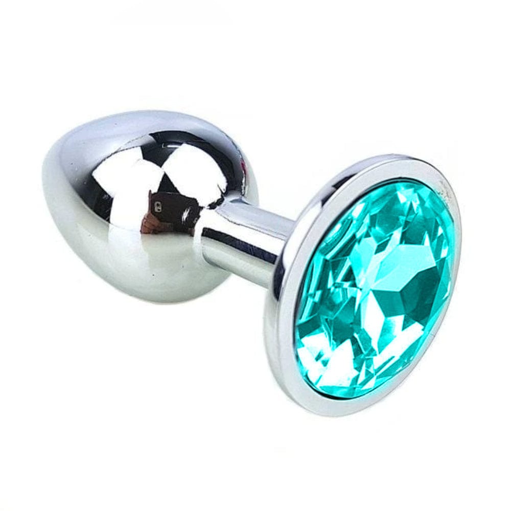 Bejewelled Stainless Steel Butt Plug 2.8 to 3.74 Inches Long