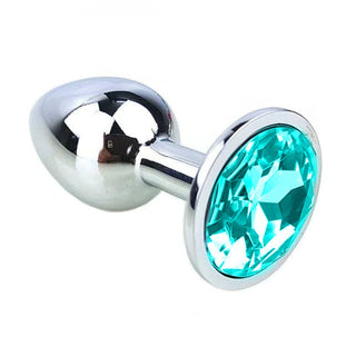 This is an image of Bejewelled Stainless Steel Plug 2.8 to 3.74 Inches Long with varying sizes for personalized pleasure.