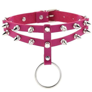 Colored Studded Gothic Collar
