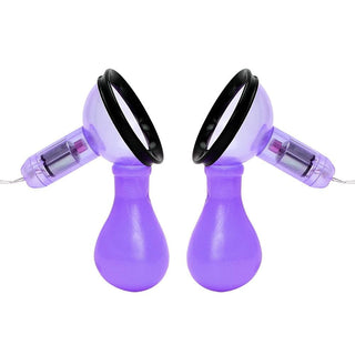 Nipple cups measuring 3.94 in length and 1.93 in width, designed for customized pleasure.