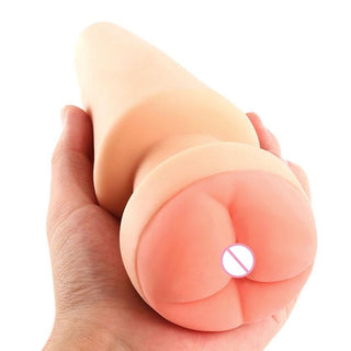 An image showcasing the dimensions of the Anal Masturbator for a realistic experience.