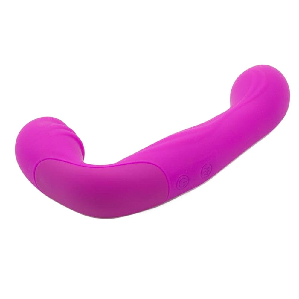 Rechargeable L-Shaped Pegging Strapless Dildo