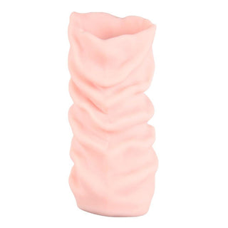 Take a look at an image of Ultra-Compact Pocket Pussy Stroker Sex Toy, flesh-colored and crafted from high-quality silicone for maximum pleasure.